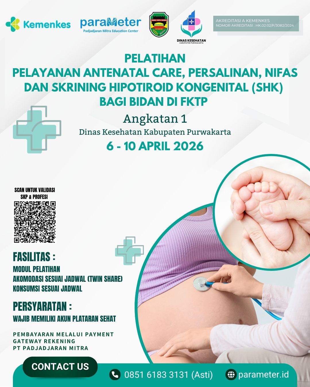Pelatihan Pelayanan Antenatal Care, Persalinan, Nifas dan Skrining Hipotiroid Kongenital (SHK) Angkatan 1 2026
